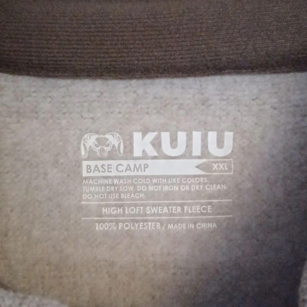 KUIU Base Camp High Loft Sweater Fleece Half Zip Pullover SZ XXL Tan Brown NEW_4